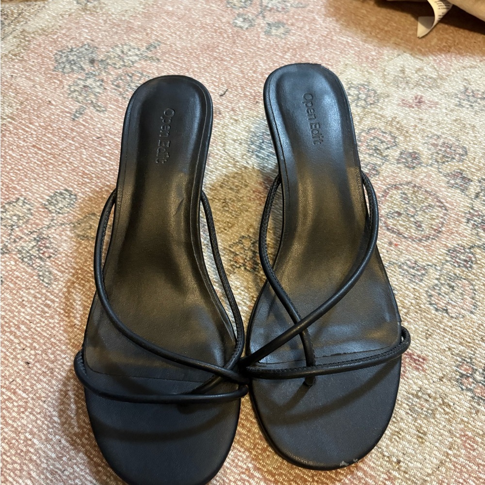 Elegant Black Strappy Heels